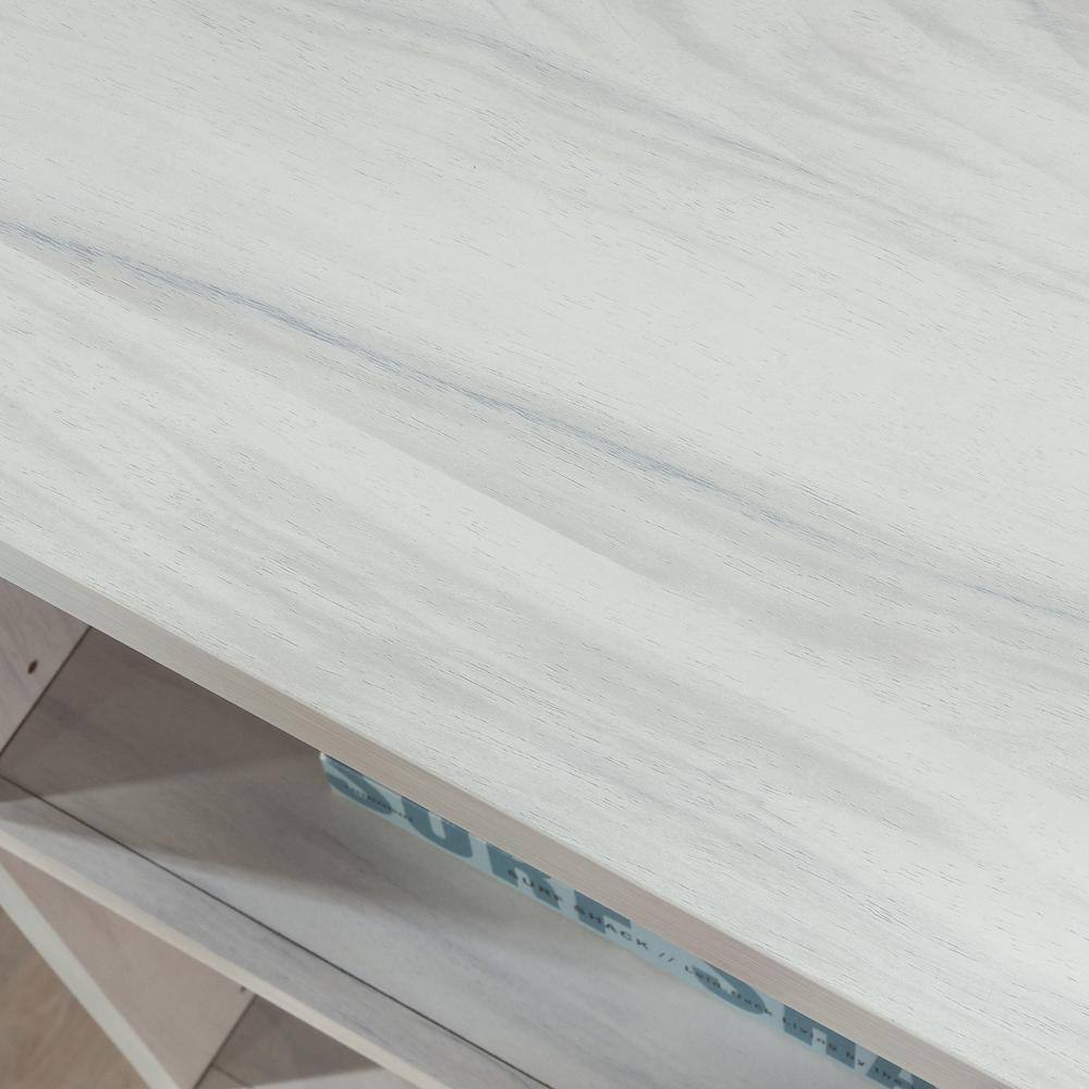 Gray Adjustable 5-Shelf Engineered Wood Bookcase