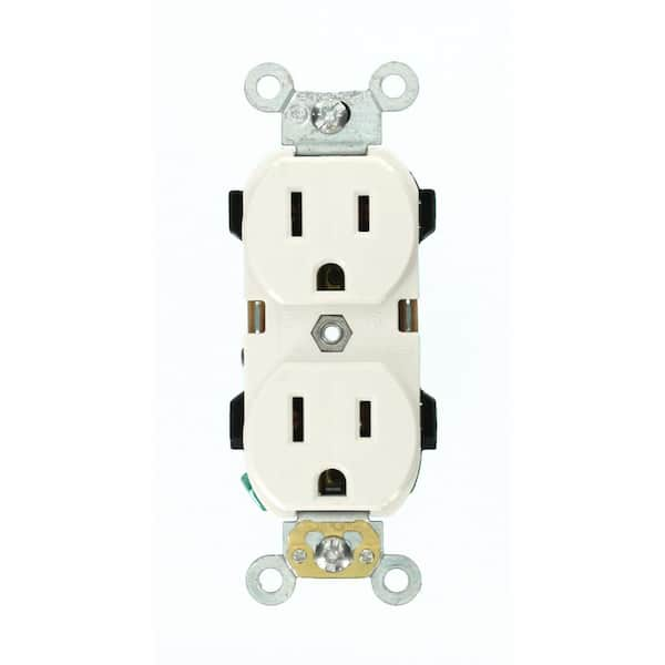 Leviton 15 Amp 1-Gang Recessed Duplex Power Outlet, White R52-00689-00W -  The Home Depot