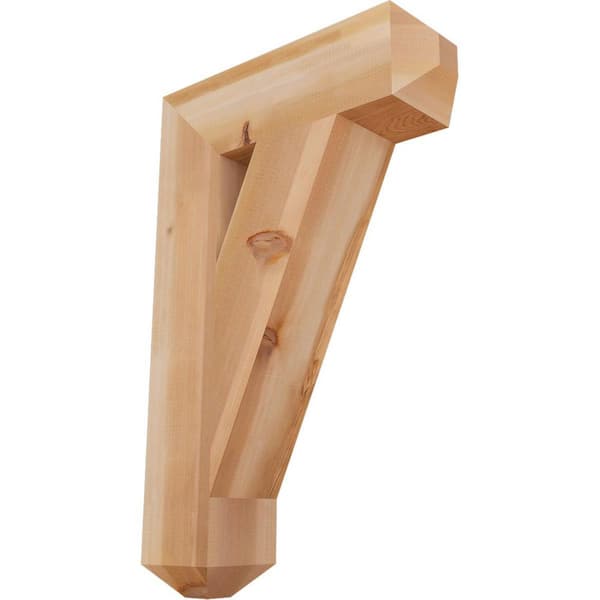 Ekena Millwork 5.5 in. x 34 in. x 22 in. Western Red Cedar Traditional Craftsman Smooth Bracket