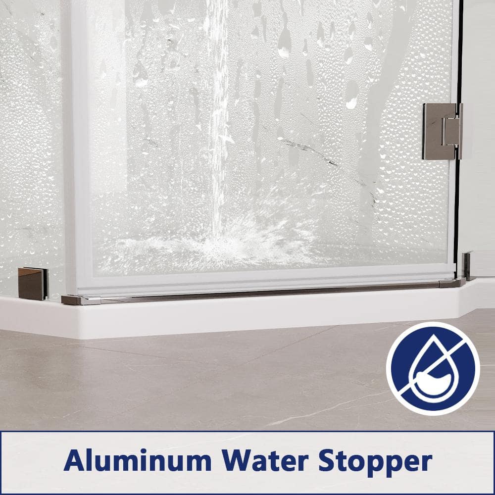 34'' Clear Tempered Glass Frameless Neo-Angle Shower Enclosure