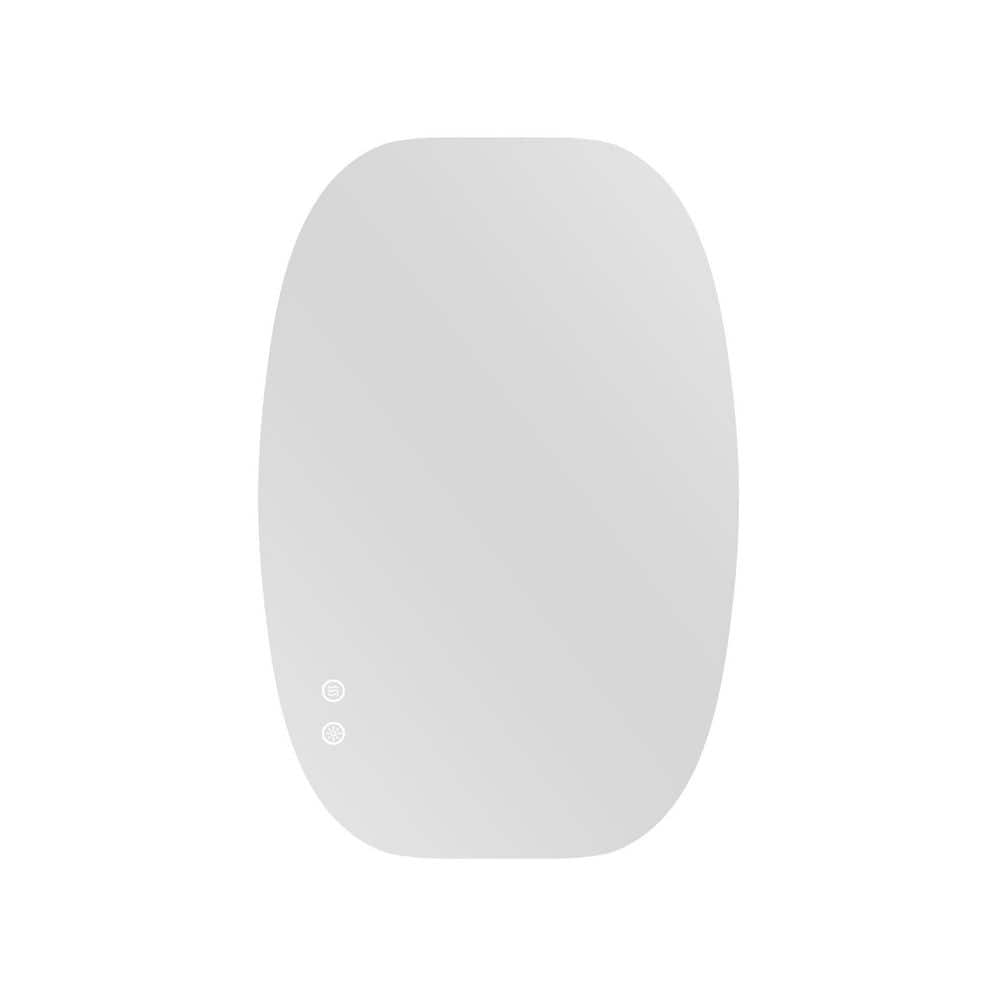 24 in. W x 36 in. H Oval Frameless LED Adjustable Backlit Large Area Anti-Fog Wall Mount Bathroom Vanity Mirror. price history on PriceWatchPro