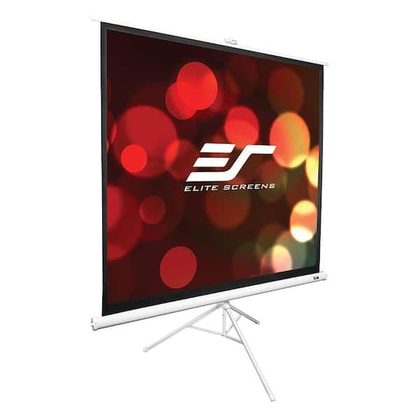 Elite Screens Tripod Series 113 in. Diagonal Portable Projection Screen with 1:1 Ratio