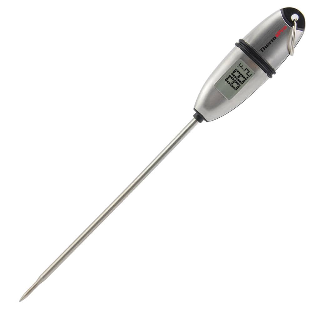 ThermoPro Waterproof Digital Candy Thermometer with Pot Clip, 8 Long Probe Instant  Read TP-510W - The Home Depot