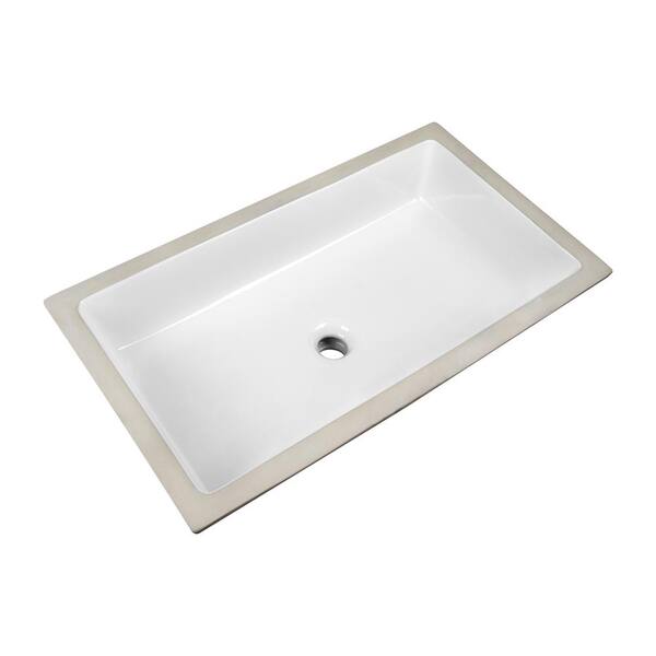 DEERVALLEY Rectangular 27.55 in. Ceramic Undermount Bathroom