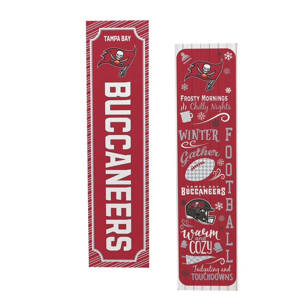 47 in. Double Sided Leaner Porch Sign, Tampa Bay Buccaneers, Winter Seasonal price history on PriceWatchPro