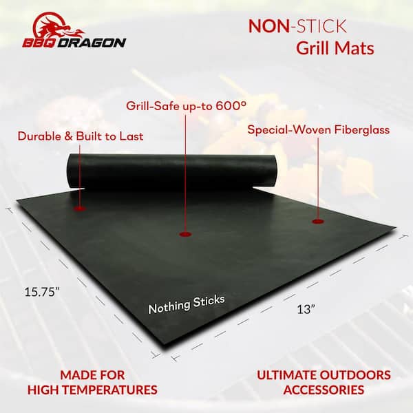 G & F Products 5-Piece 13 in. x 15.7 in. Set Extra Thick BBQ Grill Sheets  Mat 10037-5 - The Home Depot