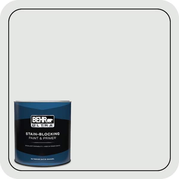 BEHR ULTRA 1 qt. #PPU26-13 Silent White Satin Enamel Exterior Paint & Primer