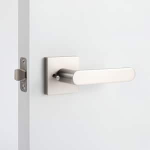 Chrystie Satin Nickel Hall/Closet Modern Door Handle (Passage - Left Hand)