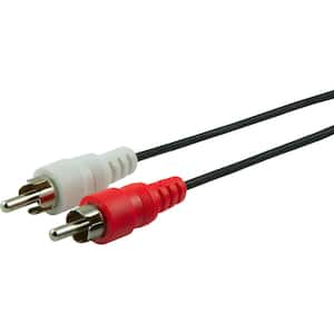 12 ft. RCA Audio Cable 2-RCA Connectors in Black