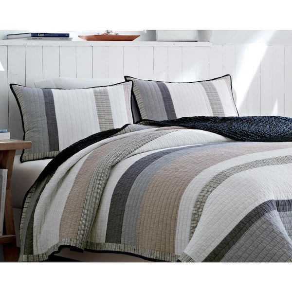 Tideway Stripes & Plaids 136-Thread Count Cotton Quilt