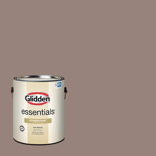 Glidden Essentials 1 gal. Ranch Mink PPG1075-5 Flat Exterior Paint