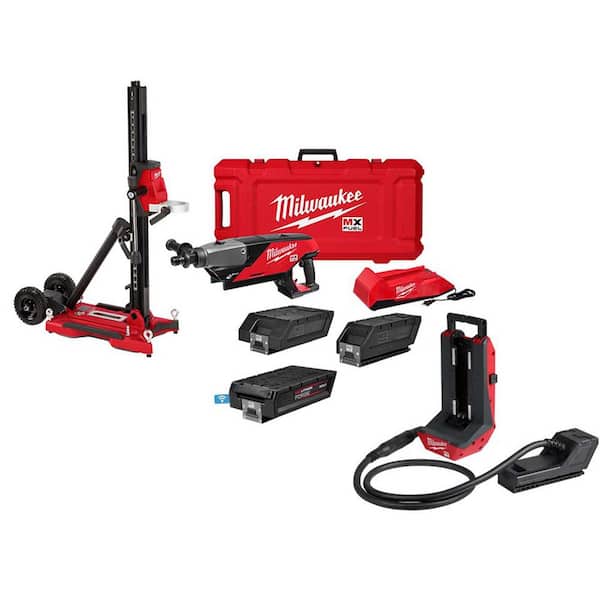 Milwaukee MX FUEL Lithium-Ion Cordless Handheld Core Drill Kit with MX FUEL Portable Battery Extension and FORGE 8.0Ah Battery