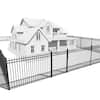 Fencer Wire 76FT Heavy Duty Pinnacle Fence Barrier Kit, Anti-Rust Metal Steel Fence with 4FT Height X 8FT Width Panels, with Pinnacle Gate, Posts, Connectors, Outdoor Fencing for Yard