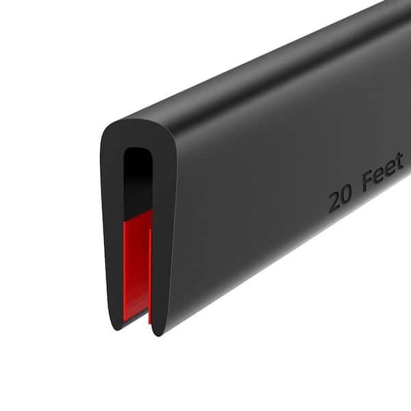20 in. x 0.5 in. x 1 in. Easy to Install, Flexible, Durable Black Vinyl Edging 1-Pack