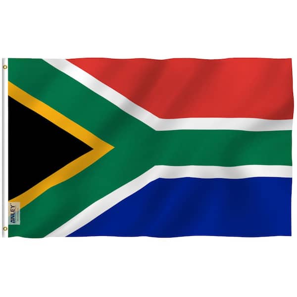 ANLEY Fly Breeze 3 ft. x 5 ft. Polyester South Africa Flag 2-Sided Flags Banner with Brass Grommets and Canvas Header