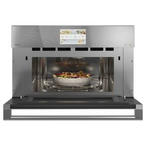 2.1 cu. ft. Smart Over the Range Microwave with Sensor Cooking in Platinum Glass
