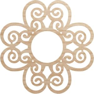 0.25 in. x 38 in. x 38 in. Wood Medallion Moulding