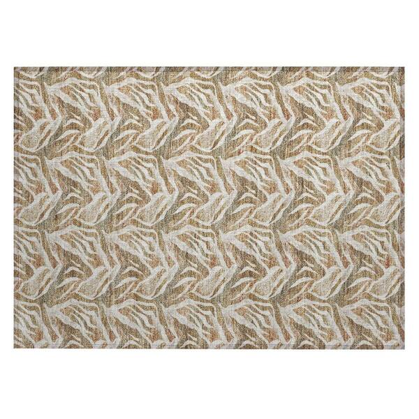 Chantille Machine Washable Indoor/Outdoor Abstract ACN3098 Cream 3 ft. x 4 ft. Area Rug