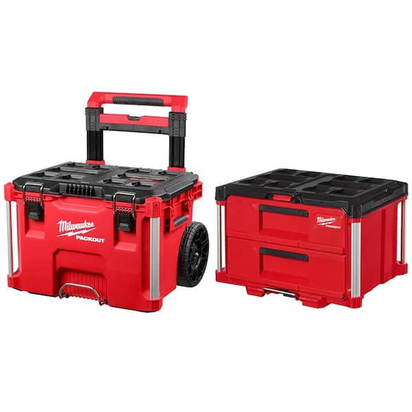 Milwaukee 48-22-8426-8442 PACKOUT 22 in. Rolling Tool Box and 22 in. 2-Drawer - 1