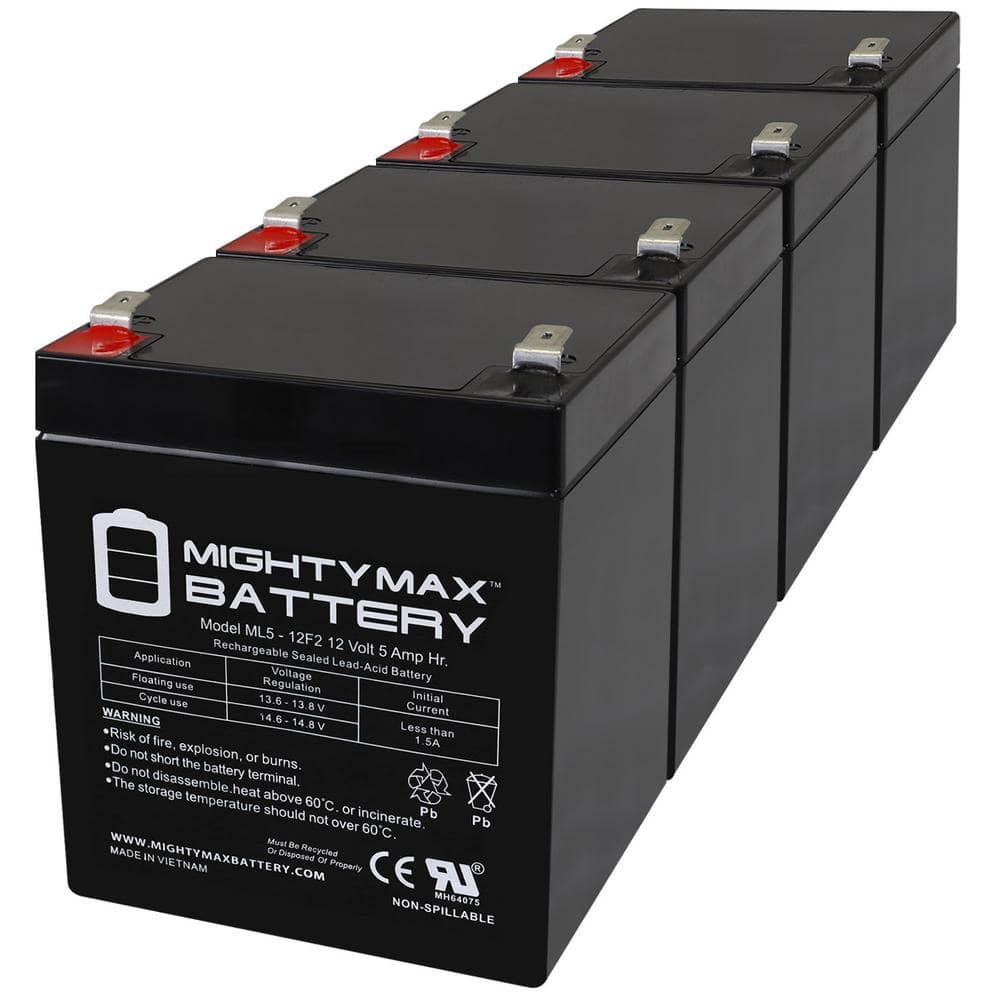 Mighty Max Battery 12V 5Ah F2 for Vision AGM Cp1250 | MAX3978926