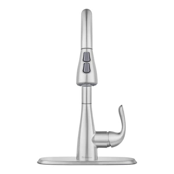 Carla Single-Handle Pull-Down Sprayer Kitchen Faucet in Stainless Steel Carla Single-Handle Pull-Down Sprayer Kitchen Faucet in Stainless Steel