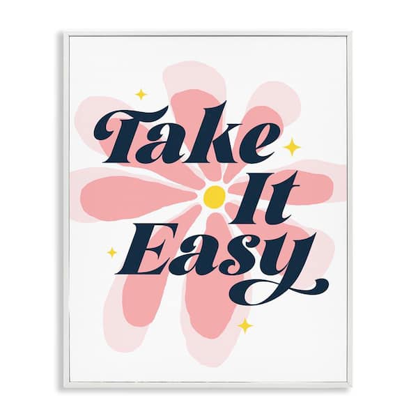 Stupell Industries Groovy Take It Easy by Ahmed Sameh Hussein White Framed Nature Giclee Art Print 14 in. x 11 in.