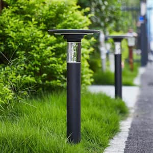 Black Solar Integrated LED Weather Resistant Path Light (1-Pack)