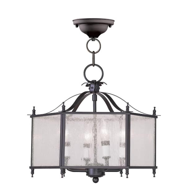 Livex Lighting Providence 4-Light Bronze Incandescent Ceiling Pendant