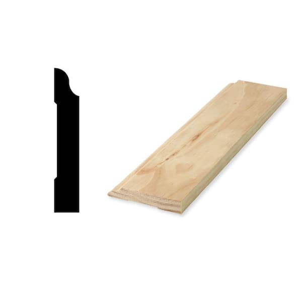Woodgrain Millwork WM 663 9/16 in. x 3-1/4 in. Solid Pine Base Moulding