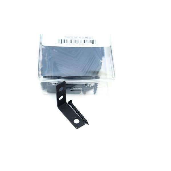 Finish Clip-Includes Screws Black 25 PCs