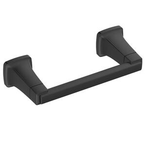 Townsend Double Post Wall Mounted Toilet Paper Holder in Matte Black