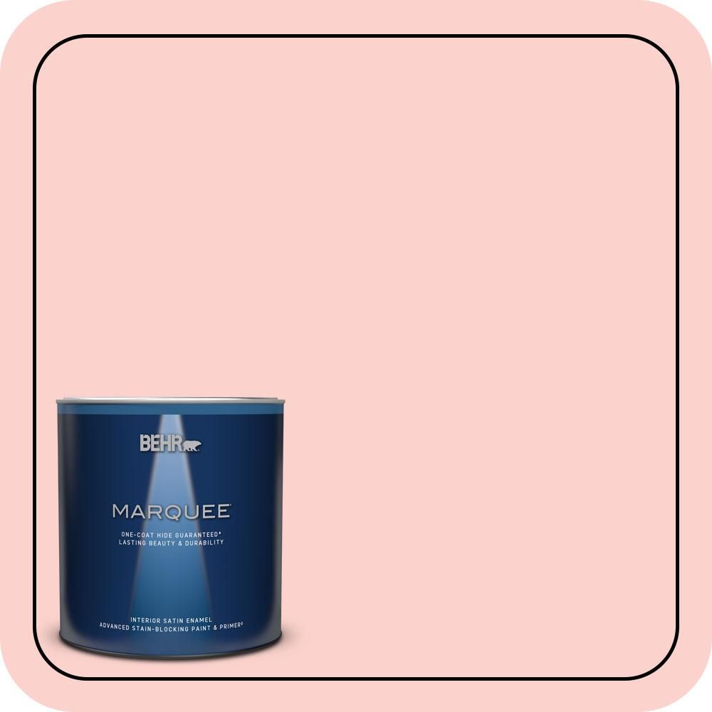 1 qt. #150A-2 Rose Sorbet Satin Enamel Interior Paint & Primer product image for price tracking