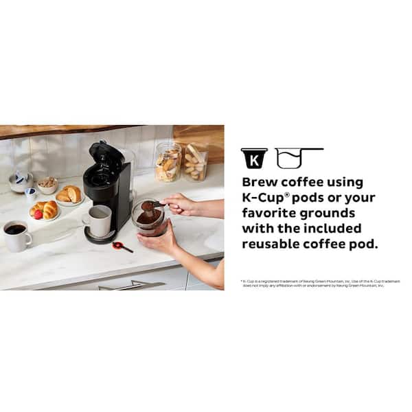 Instant Solo 2-in-1 Single Serve Coffee Maker for Ground Coffee or K-Cup  Pods with 3 Brew Sizes, Pink