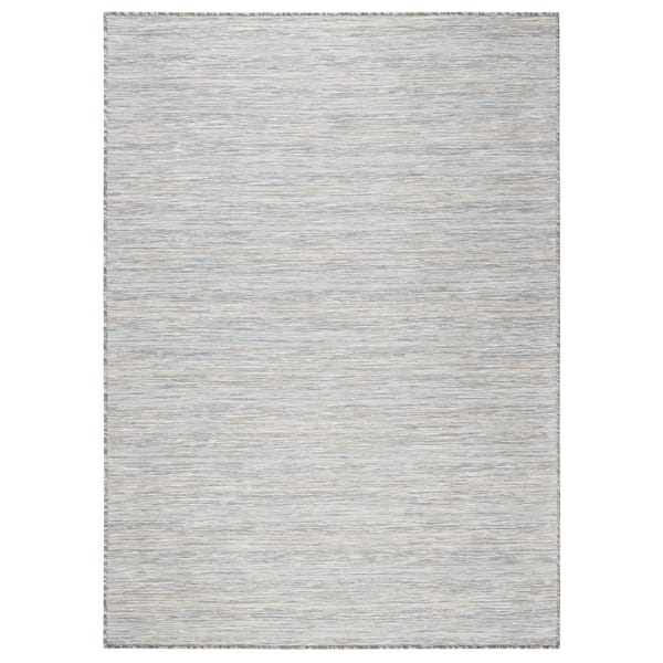 Home Dynamix City Lines Clayton Blue/Brown 5 ft. x 7 ft. Woven Indoor/Outdoor Area Rug
