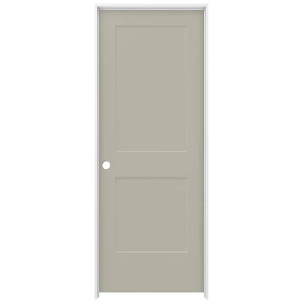 JELD-WEN 32 in. x 80 in. Monroe Desert Sand Right-Hand Smooth Solid Core Molded Composite MDF Single Prehung Interior Door