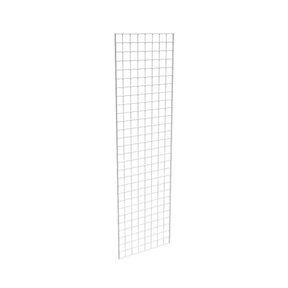 Econoco 96 in. H x 24 in. W White Metal Wire Grid Wall Panel for Home