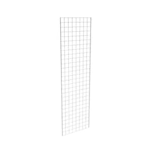 96 in. H x 24 in. W White Metal Wire Grid Wall Panel for Home Storage and Retail Display (3-Pack)