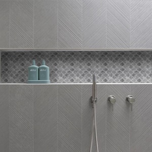 June Gray Listello 6 in. x 18 in. Textured Decorative Ceramic Wall Tile (21/case)