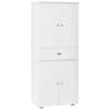 HOMCOM 71 in. 1-Center Drawer White Freestanding Kitchen Pantry Cabinet ...