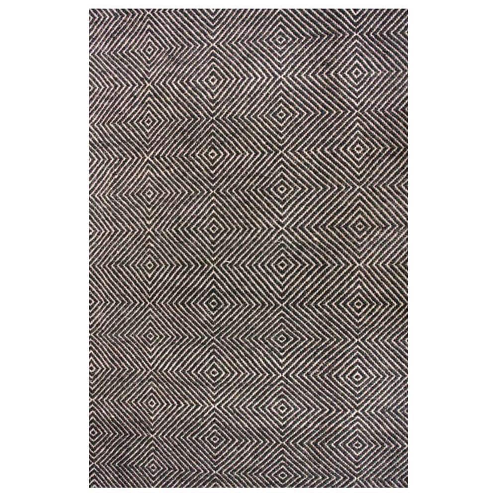 Agoja Contemporary Diamonds Black 5 ft. x 8 ft. Area Rug price history on PriceWatchPro