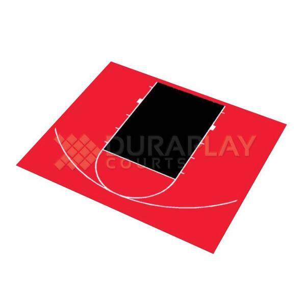 DuraPlay 30 ft. 5 in. x 25 ft. 5 in. Half Court Basketball Kit