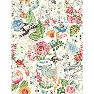 Whimsy Multicolor Fauna Paper Strippable Roll (Covers 56.4 sq. ft.)