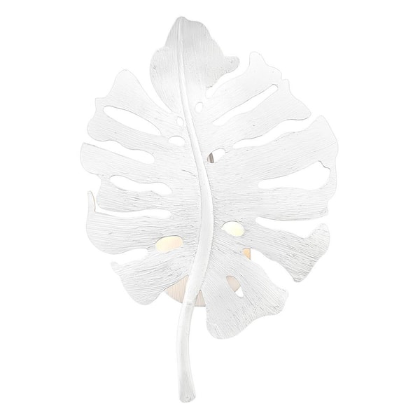 Golden Lighting Aruba 1-Light Textured White Plaster Wall Sconce