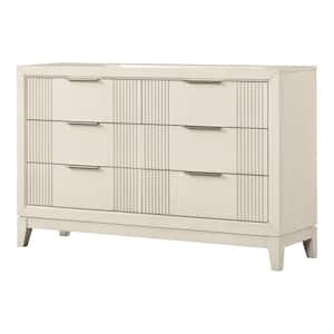 Quinby Antique White 6-Drawer 60 in. Dresser