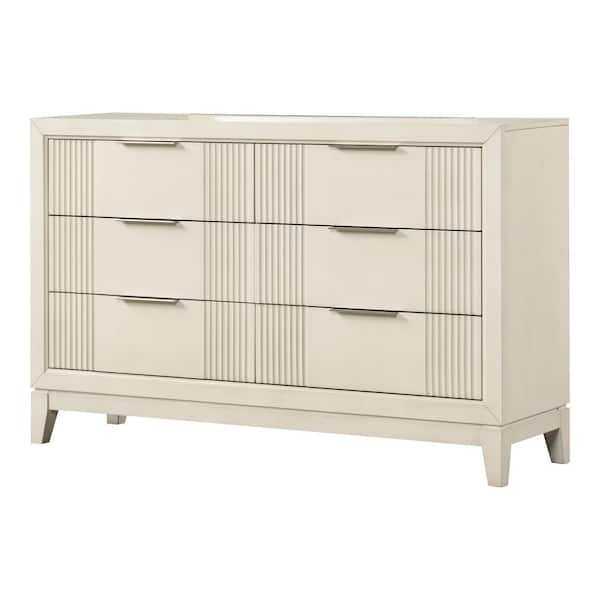 Furniture of America Quinby Antique White 6-Drawer 60 in. Dresser