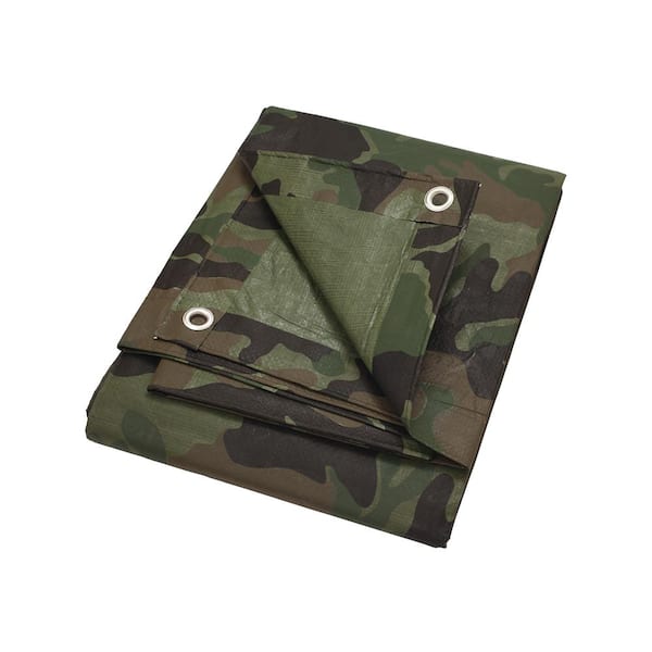 Everbilt 10 ft. x 12 ft. Camouflage General Purpose Tarp 534299 - The ...
