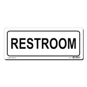 10 in. x 4 in. Restroom Sign Printed on More Durable, Thicker, Longer Lasting Styrene Plastic