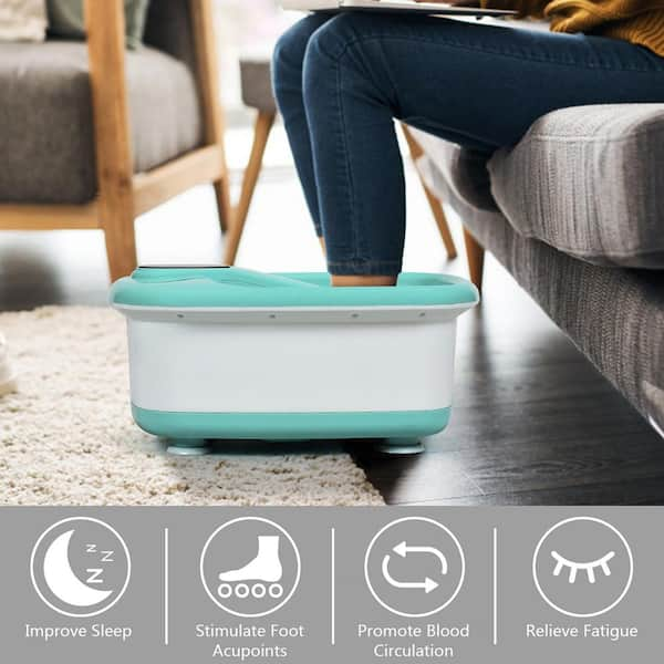 Costway Portable Electric Foot Spa Bath Tub Automatic Roller Motorized  Massager in Green EP24120GN - The Home Depot