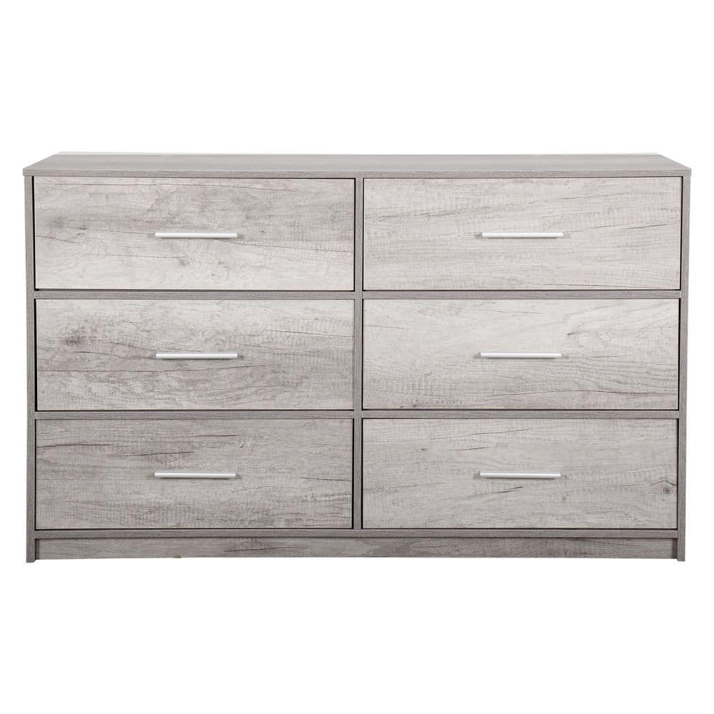 Grey 6-Drawer 44.5 in. Wide Dresser - thumbnail 9