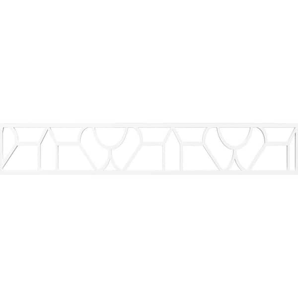 Ekena Millwork Whitechapel Fretwork 0.375 in. D x 46.625 in. W x 8 in. L PVC Panel Molding